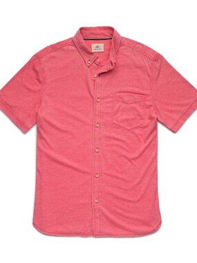 Surfside Supply Bright Pink Burnout Knit Short Sleeve Vintage Shirt/10427